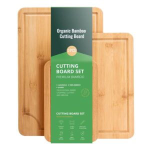 Premium Bamboo Cutting Board Set (3pcs)